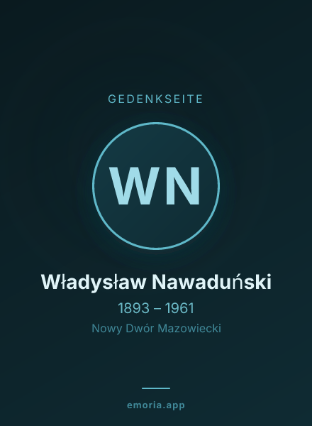 Gedenkportrait von Władysław Nawaduński