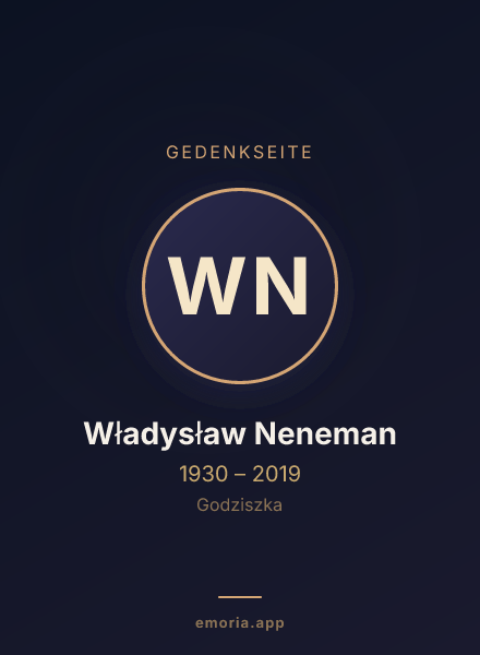 Gedenkportrait von Władysław Neneman