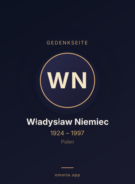 Gedenkportrait von Władysław Niemiec