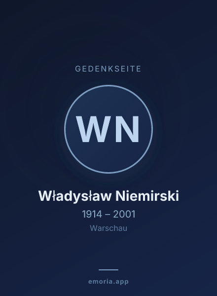 Gedenkportrait von Władysław Niemirski