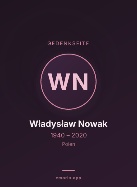 Gedenkportrait von Władysław Nowak