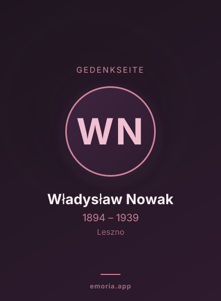 Gedenkportrait von Władysław Nowak