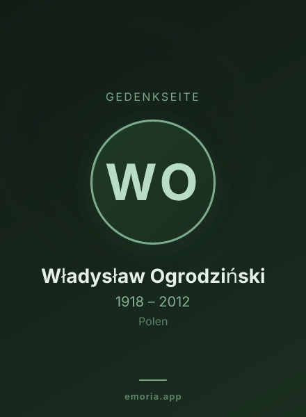 Gedenkportrait von Władysław Ogrodziński