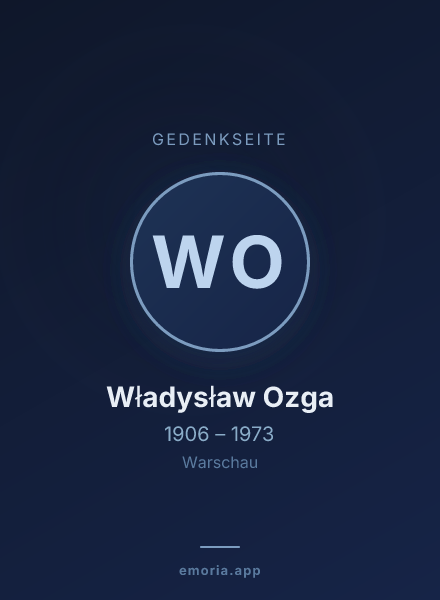 Gedenkportrait von Władysław Ozga