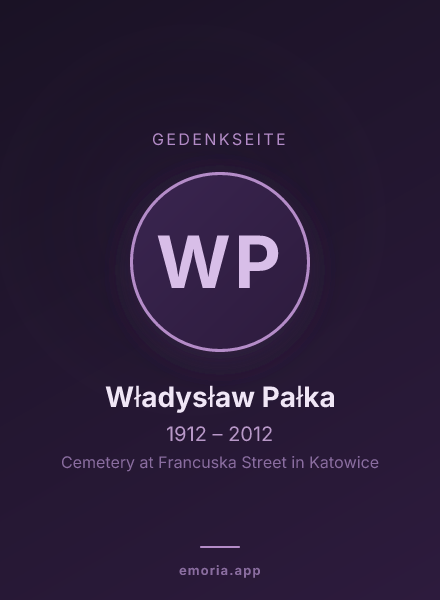 Gedenkportrait von Władysław Pałka
