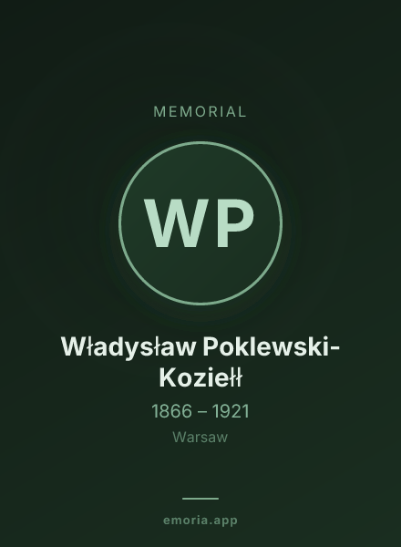 Memorial portrait of Władysław Poklewski-Koziełł