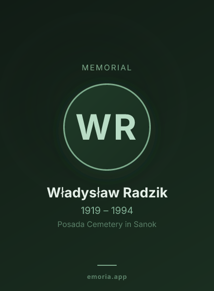 Memorial portrait of Władysław Radzik