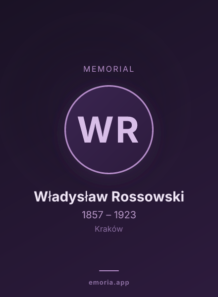 Memorial portrait of Władysław Rossowski