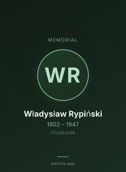 Memorial portrait of Władysław Rypiński