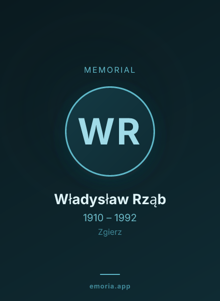 Memorial portrait of Władysław Rząb