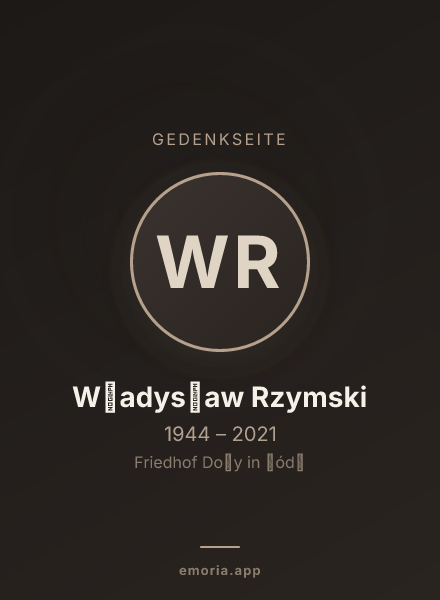 Gedenkportrait von Władysław Rzymski