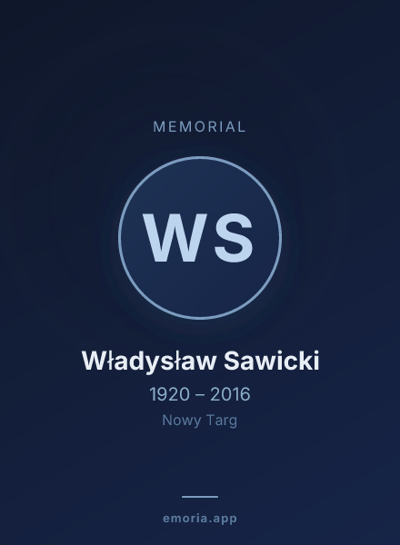 Memorial portrait of Władysław Sawicki