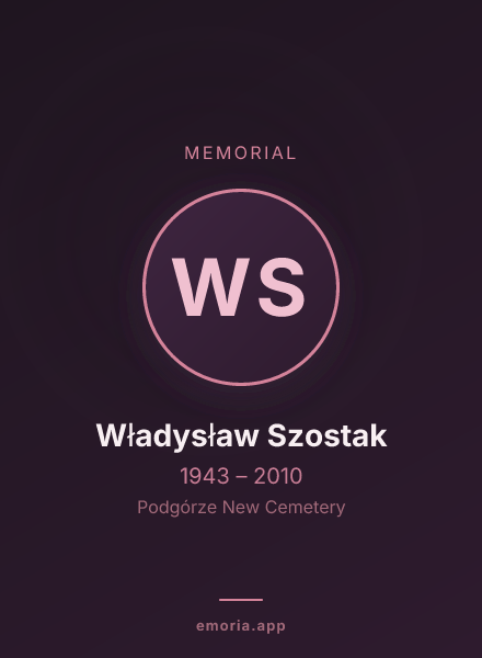 Memorial portrait of Władysław Szostak
