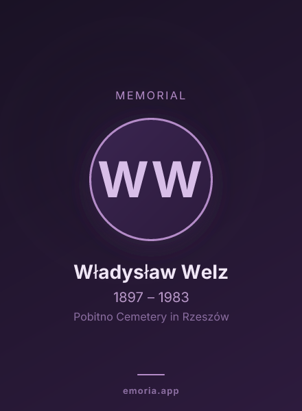 Memorial portrait of Władysław Welz