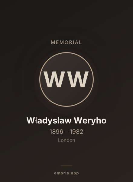 Memorial portrait of Władysław Weryho