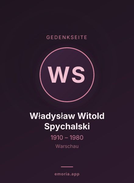 Gedenkportrait von Władysław Witold Spychalski