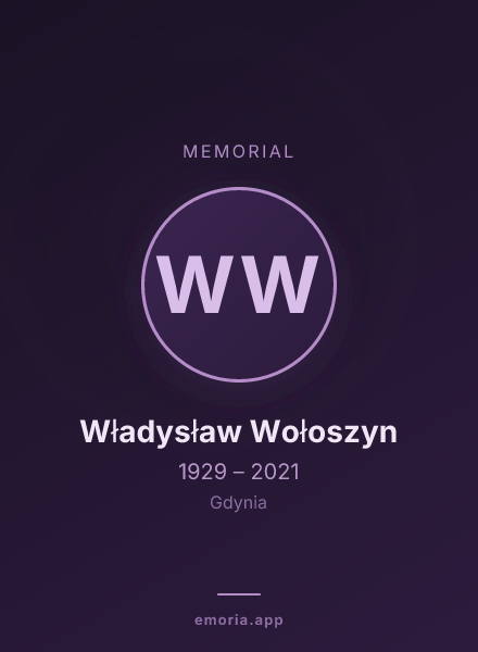Memorial portrait of Władysław Wołoszyn