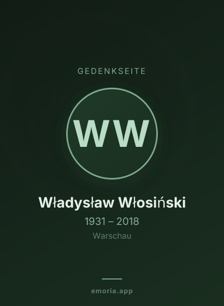 Gedenkportrait von Władysław Włosiński