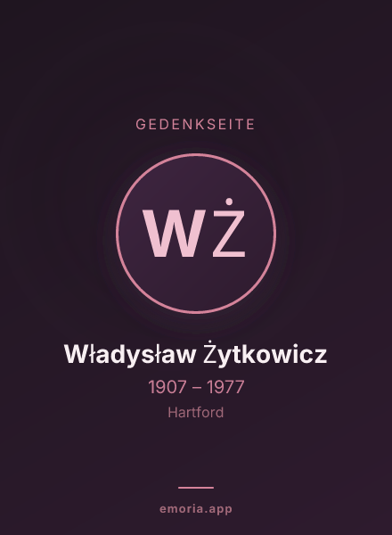 Gedenkportrait von Władysław Żytkowicz