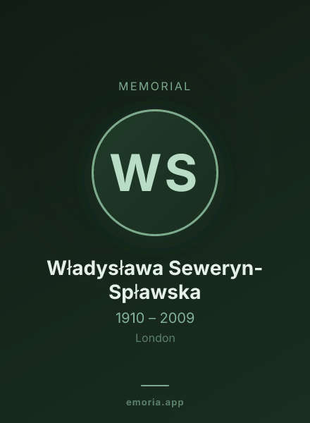 Memorial portrait of Władysława Seweryn-Spławska