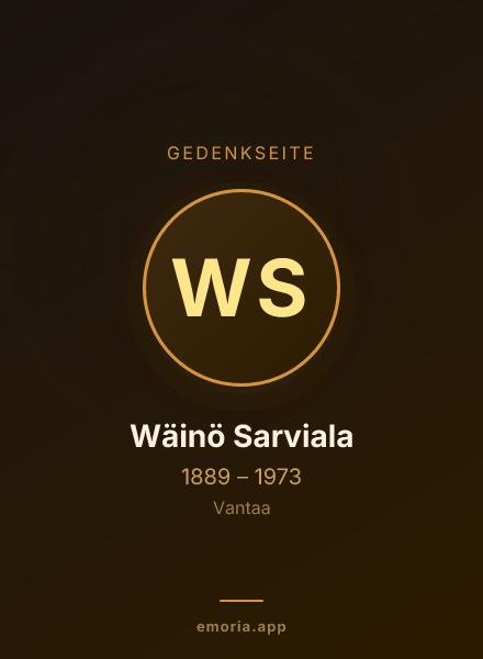 Gedenkportrait von Wäinö Sarviala