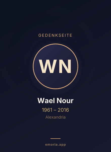 Gedenkportrait von Wael Nour