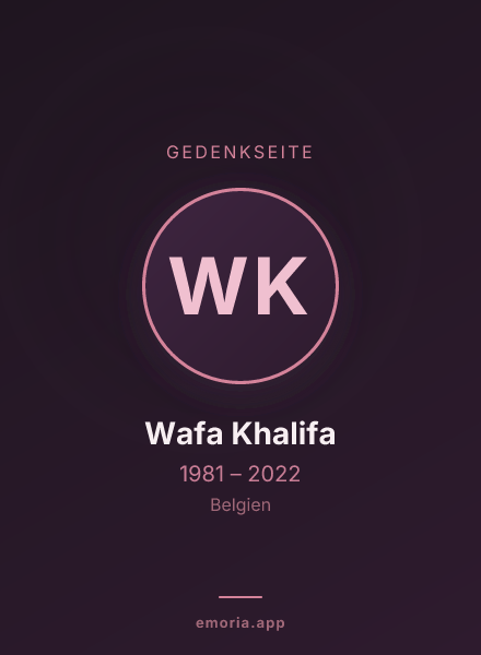 Gedenkportrait von Wafa Khalifa