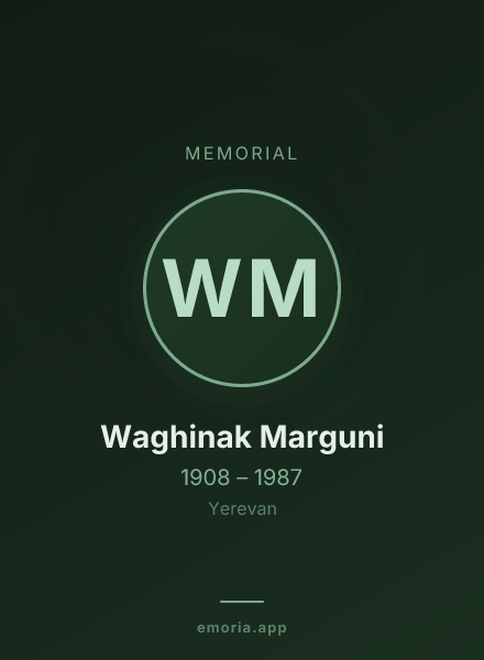 Memorial portrait of Waghinak Marguni