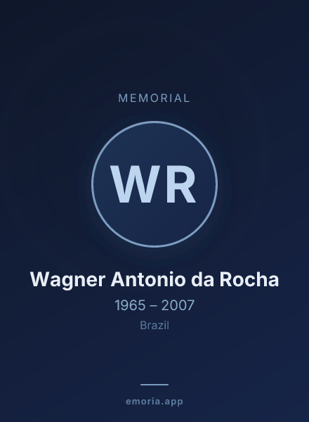 Memorial portrait of Wagner Antonio da Rocha