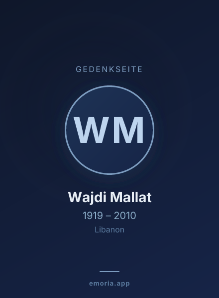 Gedenkportrait von Wajdi Mallat