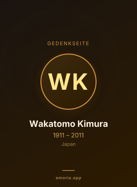 Gedenkportrait von Wakatomo Kimura