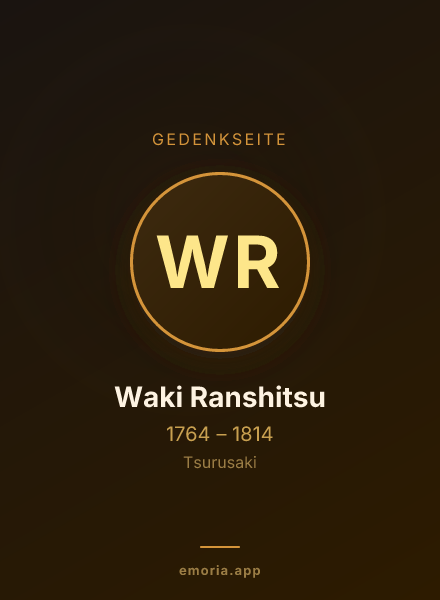 Gedenkportrait von Waki Ranshitsu