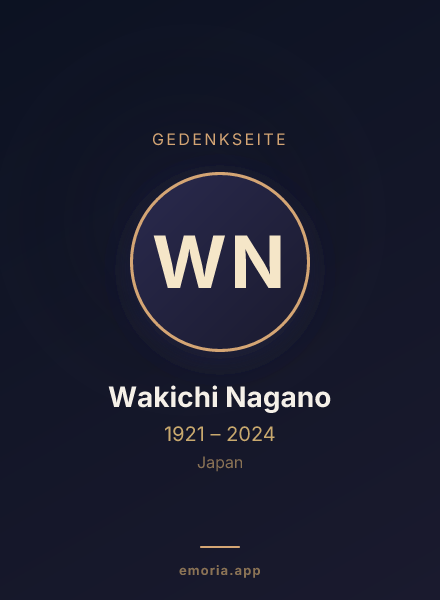 Gedenkportrait von Wakichi Nagano