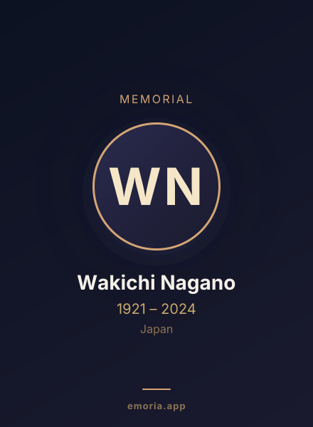 Memorial portrait of Wakichi Nagano