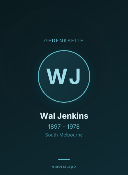 Gedenkportrait von Wal Jenkins