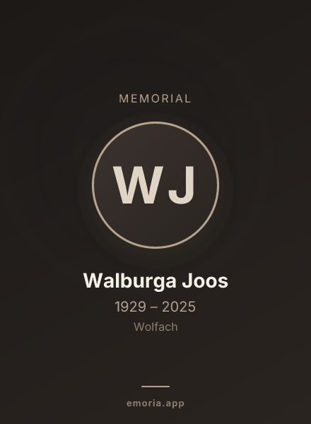 Memorial portrait of Walburga Joos