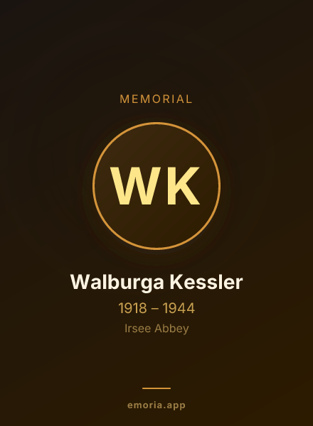 Memorial portrait of Walburga Kessler