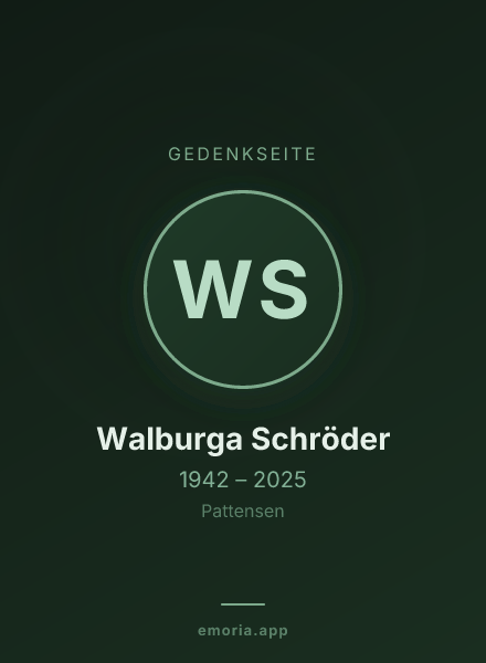 Gedenkportrait von Walburga Schröder