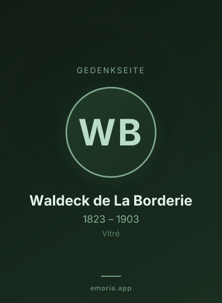Gedenkportrait von Waldeck de La Borderie