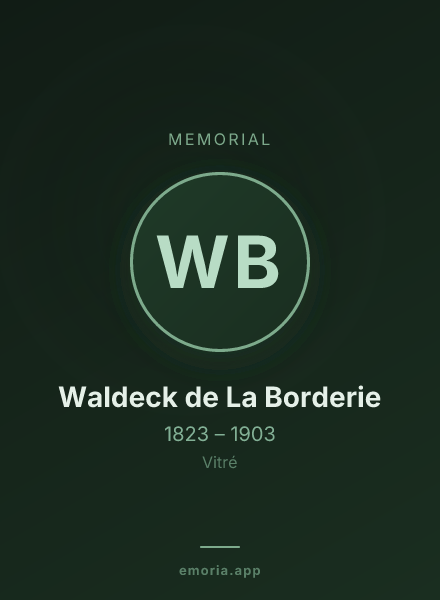 Memorial portrait of Waldeck de La Borderie