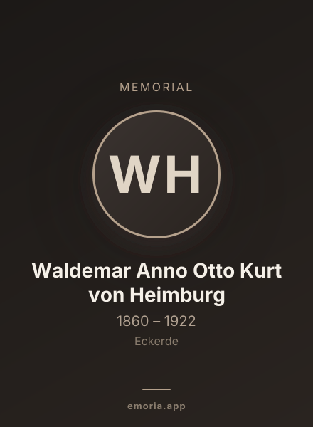 Memorial portrait of Waldemar Anno Otto Kurt von Heimburg