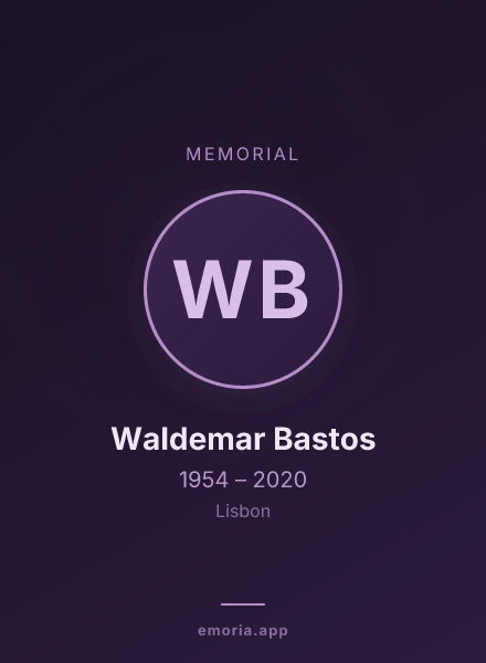 Memorial portrait of Waldemar Bastos