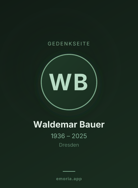 Gedenkportrait von Waldemar Bauer