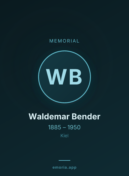 Memorial portrait of Waldemar Bender