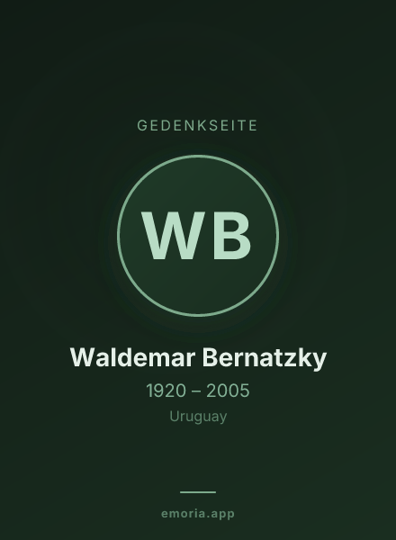 Gedenkportrait von Waldemar Bernatzky