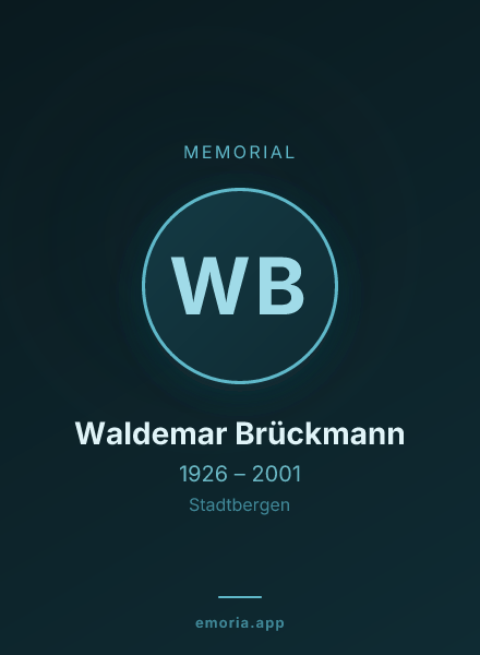 Memorial portrait of Waldemar Brückmann