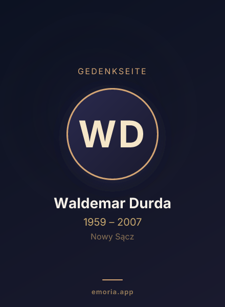 Gedenkportrait von Waldemar Durda