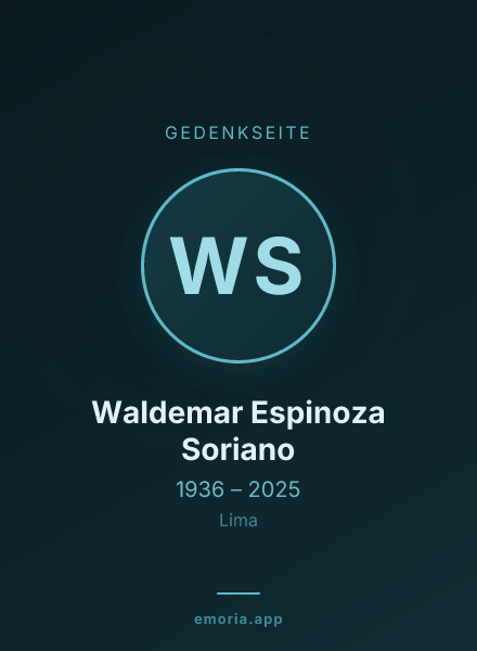 Gedenkportrait von Waldemar Espinoza Soriano