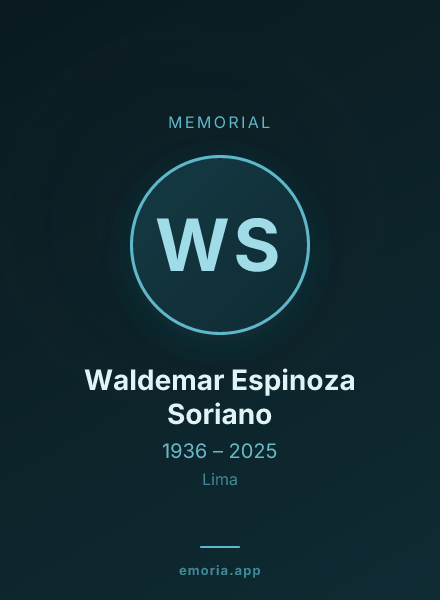 Memorial portrait of Waldemar Espinoza Soriano