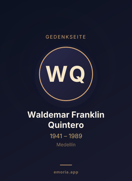 Gedenkportrait von Waldemar Franklin Quintero